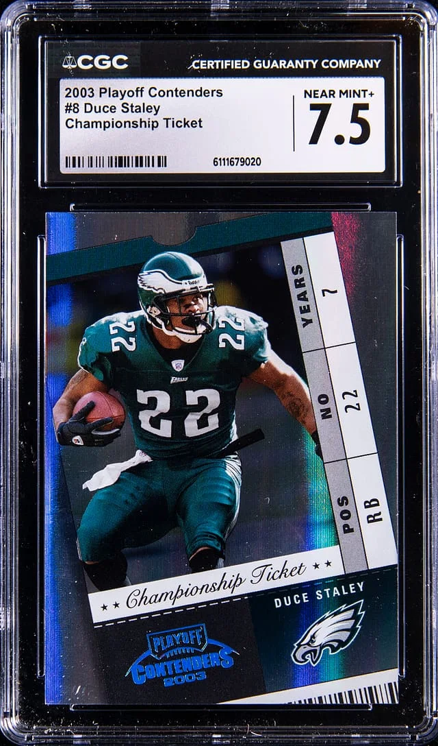 2003 Playoff Contenders Duce Staley Championship Ticket #8 card image