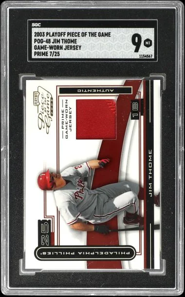 2003 Playoff Jim Thome Piece Of The Game Prime Game Worn Jersey #POG-48 card image
