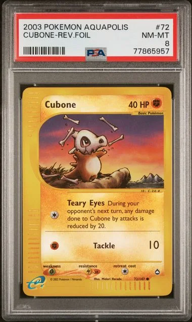 2003 Pokemon Aquapolis Cubone-Reverse #72 card image