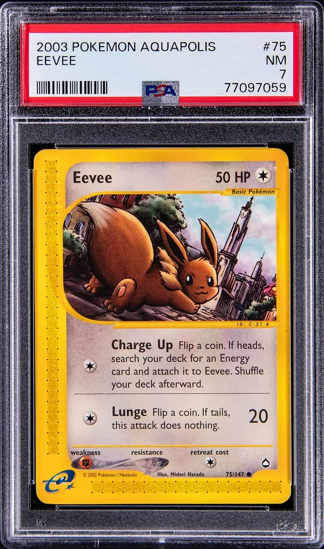 2003 Pokemon Aquapolis Eevee #75 card image