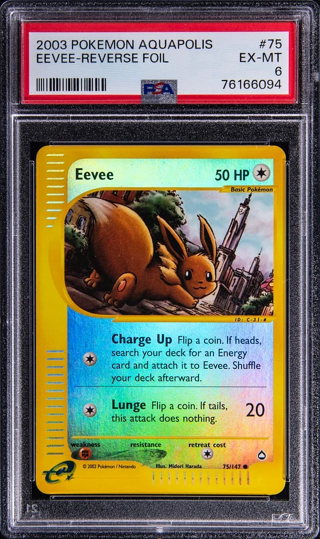 2003 Pokemon Aquapolis Eevee-Reverse #75 card image