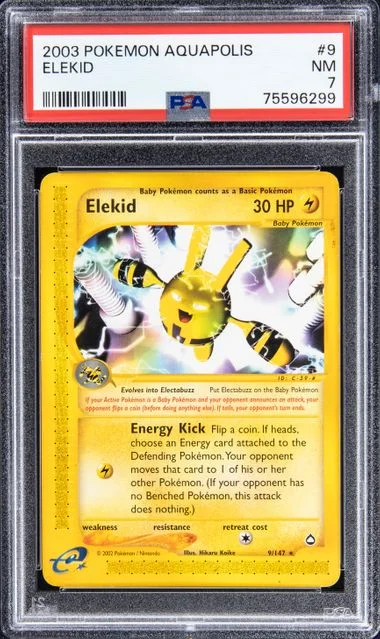 2003 Pokemon Aquapolis Elekid #9 card image