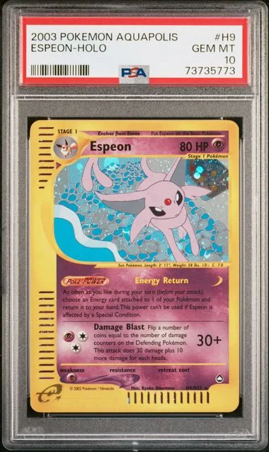 2003 Pokemon Aquapolis Espeon-Holo #H9 card image