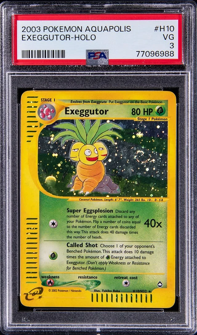 2003 Pokemon Aquapolis Exeggutor-Holo #H10 card image
