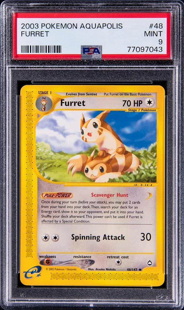 2003 Pokemon Aquapolis Furret #48 card image