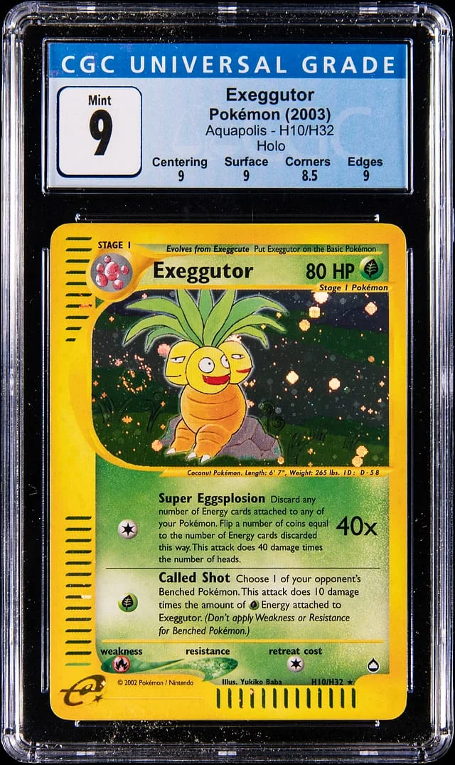 2003 Pokemon Aquapolis Holo Exeggutor #H10 card image