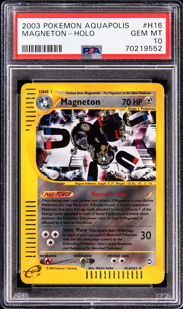 2003 Pokemon Aquapolis Holo Magneton #H16 card image