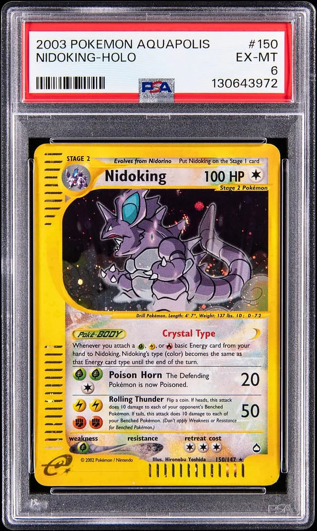 2003 Pokemon Aquapolis Holo Nidoking #150 card image