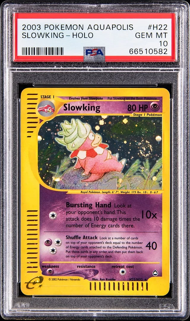2003 Pokemon Aquapolis Holo Slowking #H22 card image