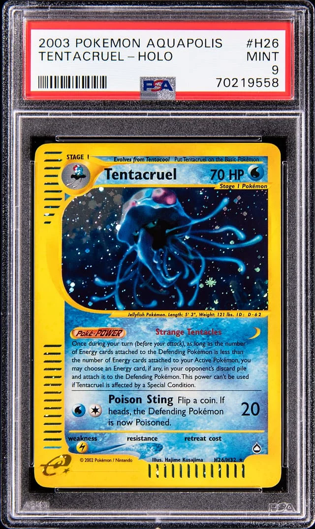2003 Pokemon Aquapolis Holo Tentacruel #H26 card image