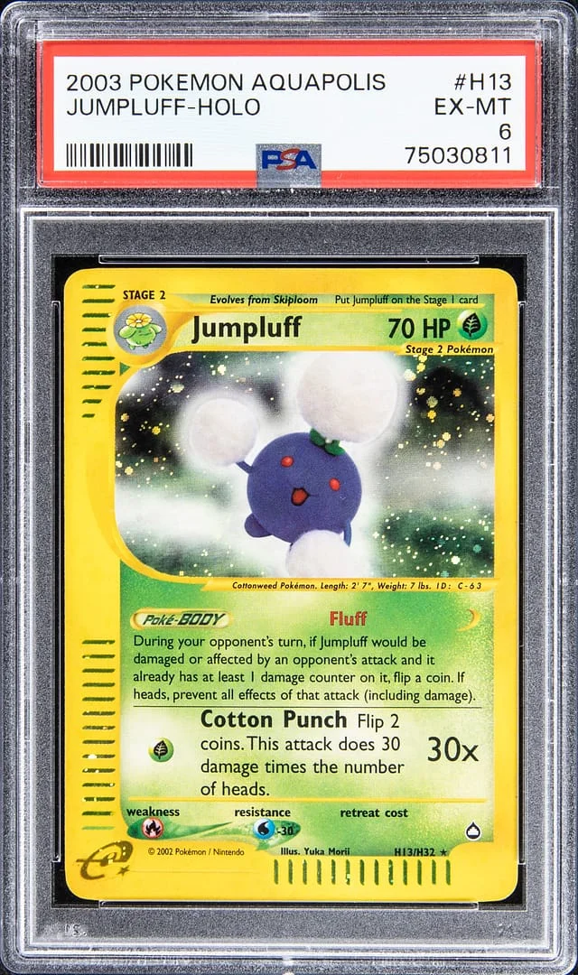 2003 Pokemon Aquapolis Holofoil Jumpluff #H13 card image