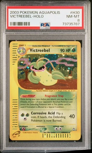 2003 Pokemon Aquapolis Holofoil Victreebel #H30 card image