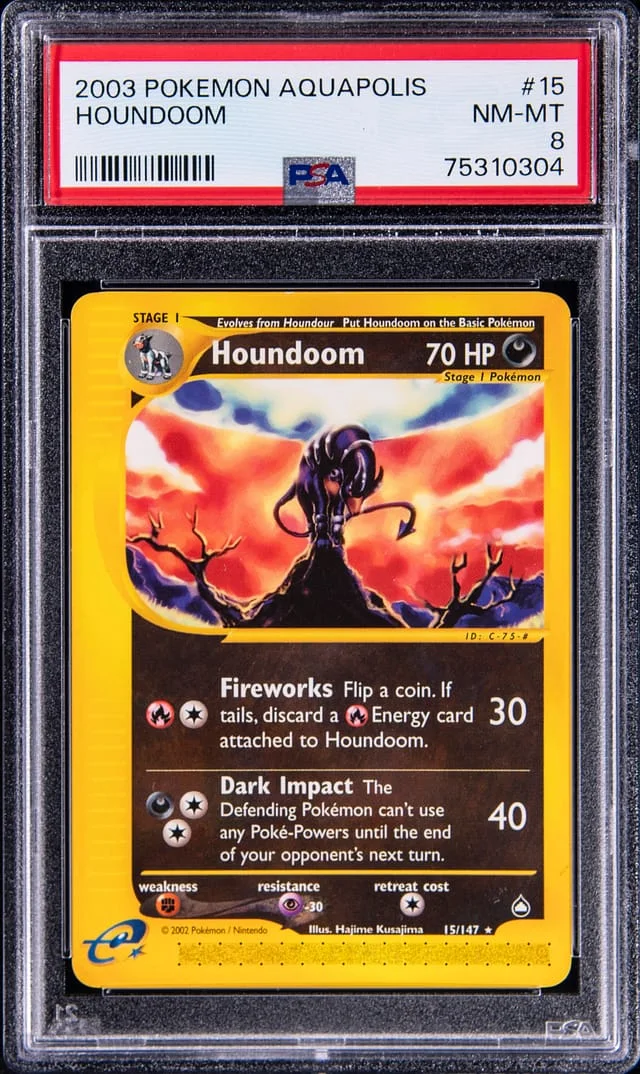 2003 Pokemon Aquapolis Houndoom #15 card image