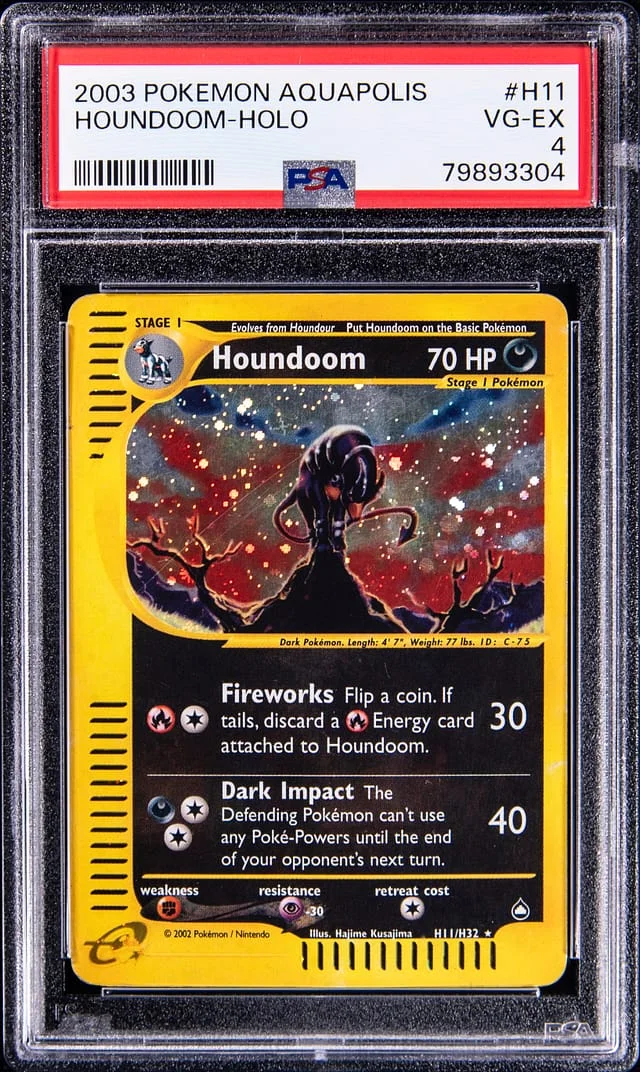 2003 Pokemon Aquapolis Houndoom-Holo #H11 card image