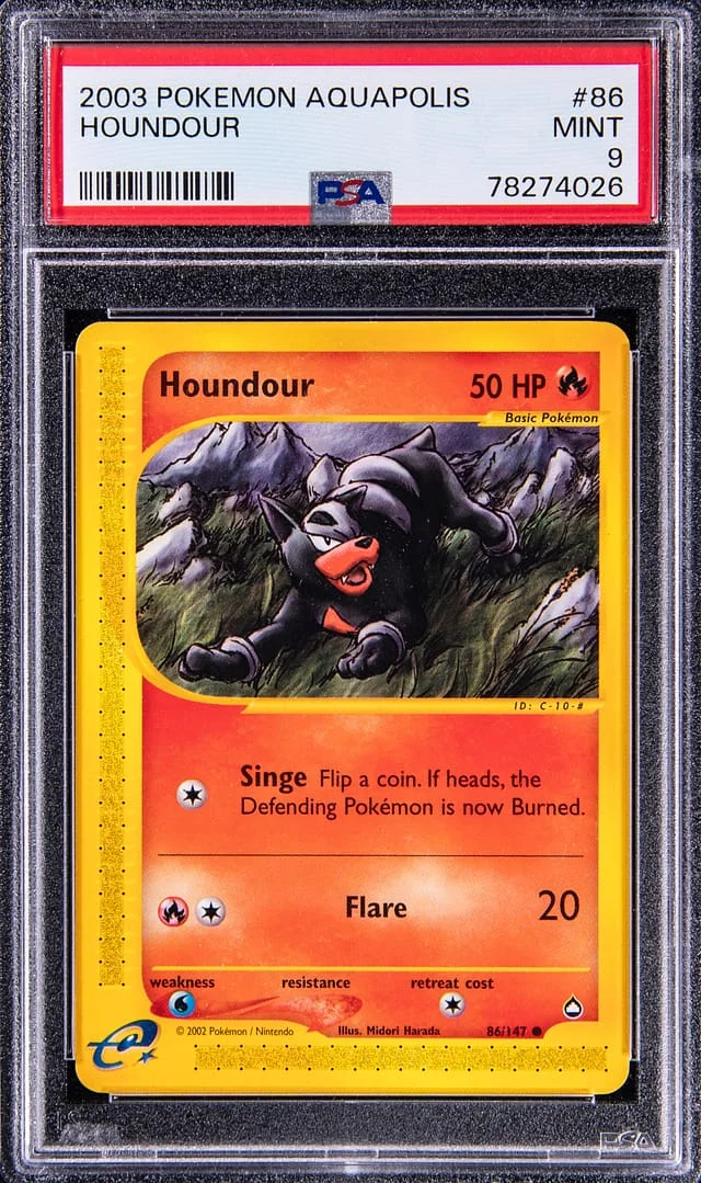 2003 Pokemon Aquapolis Houndour #86 card image