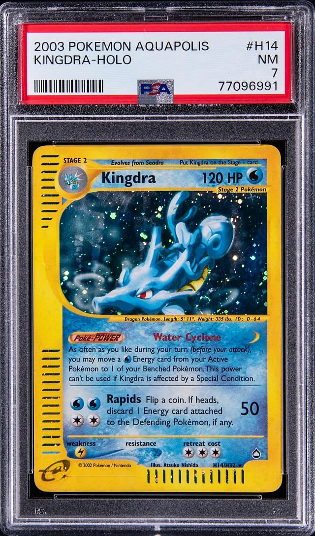 2003 Pokemon Aquapolis Kingdra-Holo #H14 card image