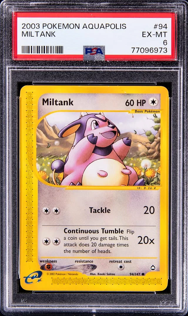 2003 Pokemon Aquapolis Miltank #94 card image