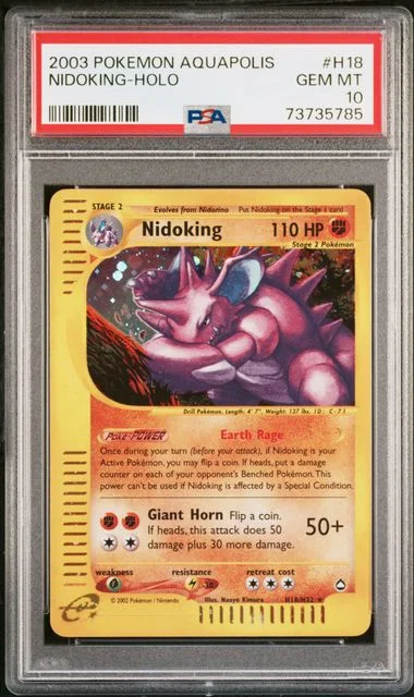 2003 Pokemon Aquapolis Nidoking-Holo #H18 card image