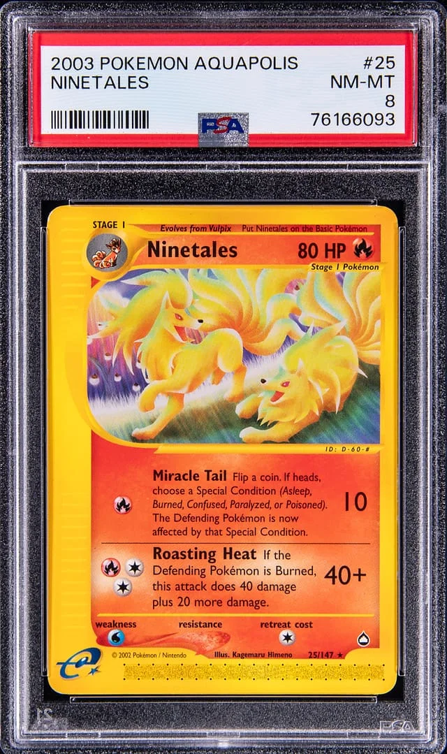 2003 Pokemon Aquapolis Ninetales #25 card image