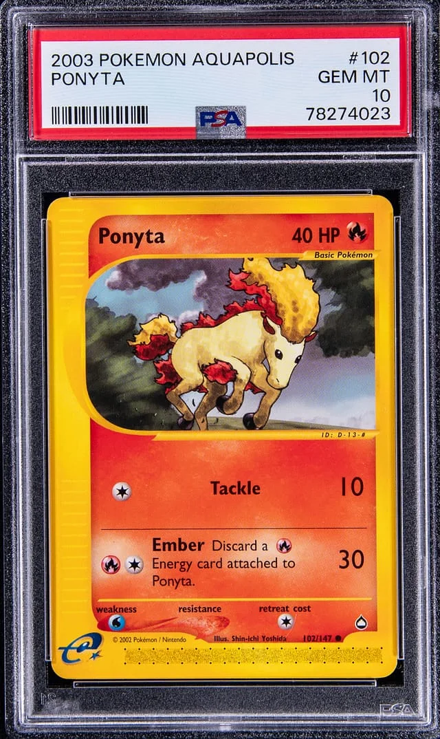 2003 Pokemon Aquapolis Ponyta #102 card image