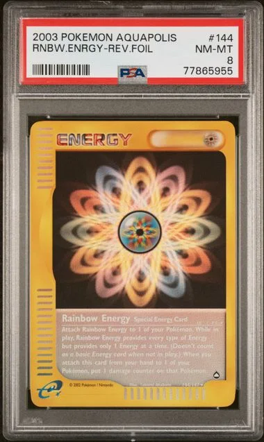 2003 Pokemon Aquapolis Rainbow Energy-Reverse #144 card image