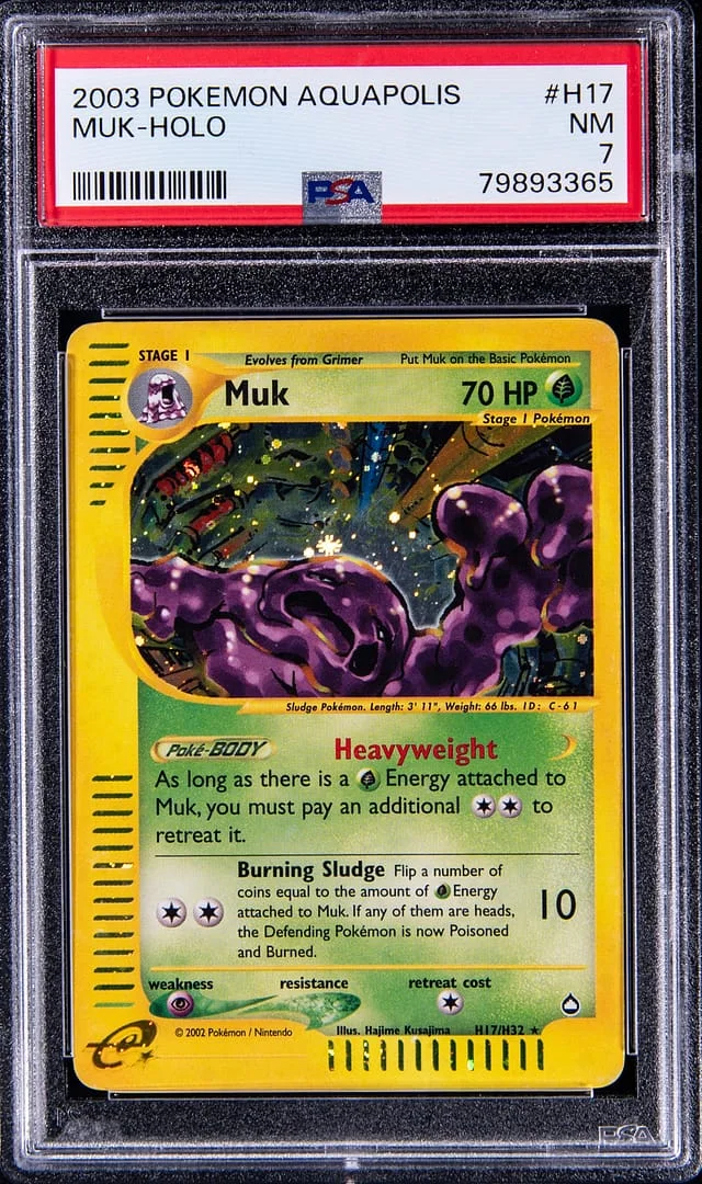 2003 Pokemon Aquapolis Rare Holofoil Muk #H17 card image