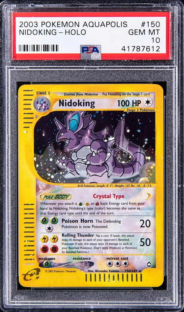 2003 Pokemon Aquapolis Rare Holofoil Nidoking #150 card image