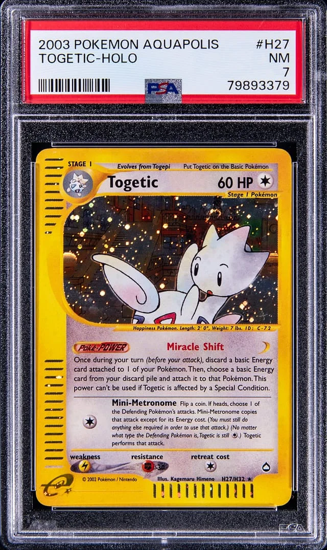 2003 Pokemon Aquapolis Rare Holofoil Togetic #H27 card image
