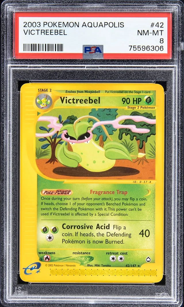 2003 Pokemon Aquapolis Rare Victreebel #42 card image