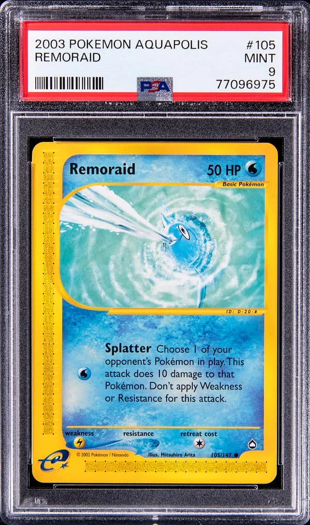 2003 Pokemon Aquapolis Remoraid #105 card image