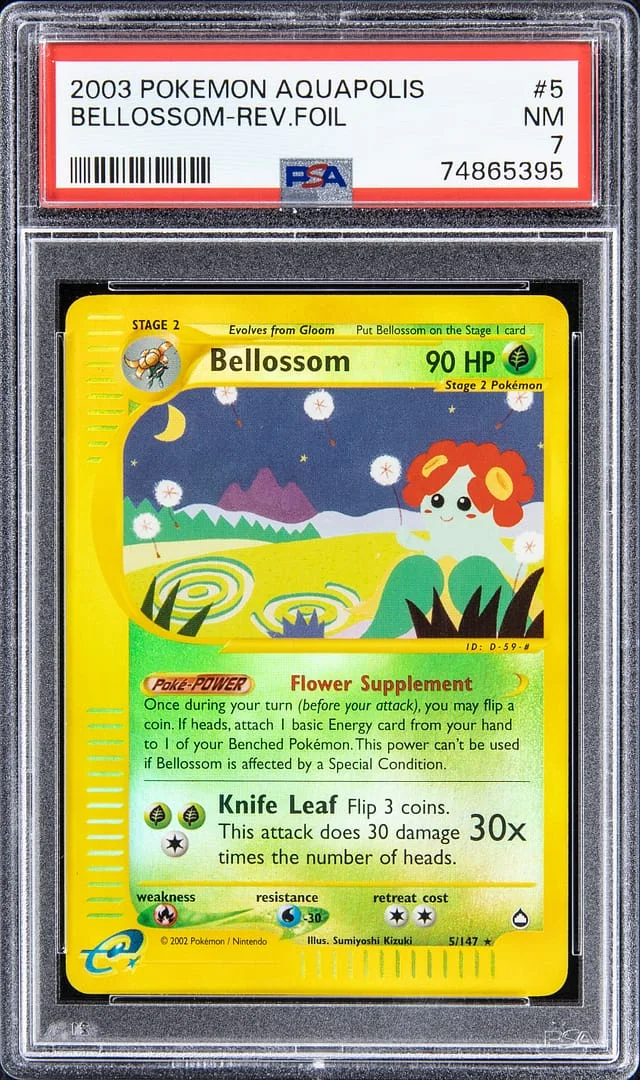 2003 Pokemon Aquapolis Reverse Foil Bellossom #5 card image