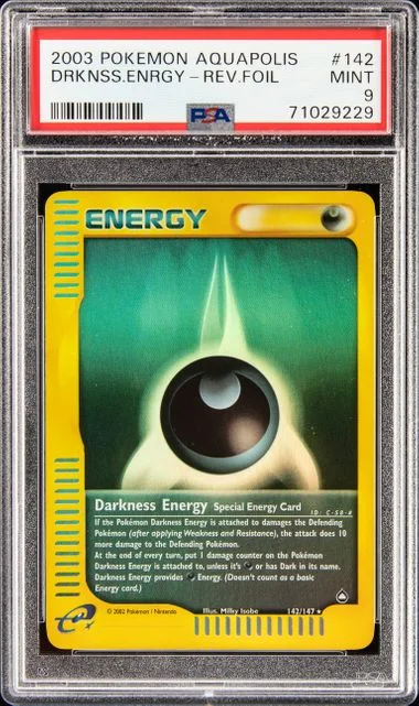 2003 Pokemon Aquapolis Reverse Foil Darkness Energy #142 card image