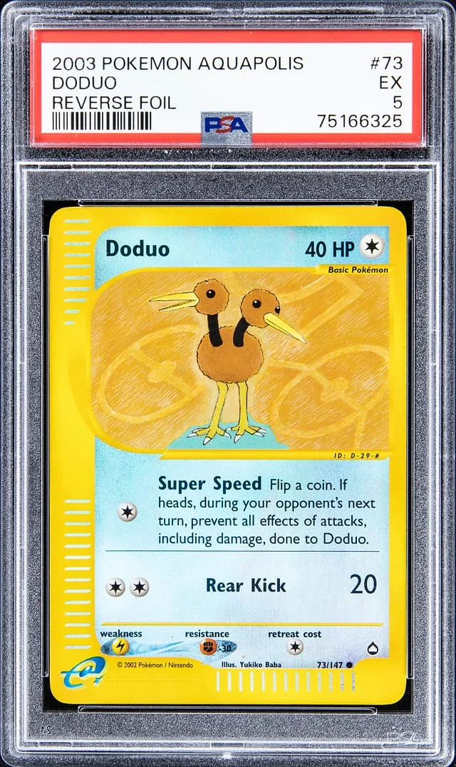 2003 Pokemon Aquapolis Reverse Foil Doduo #73 card image