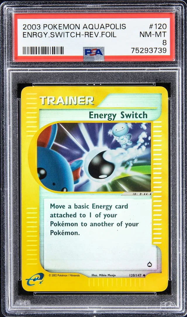 2003 Pokemon Aquapolis Reverse Foil Energy Switch #120 card image