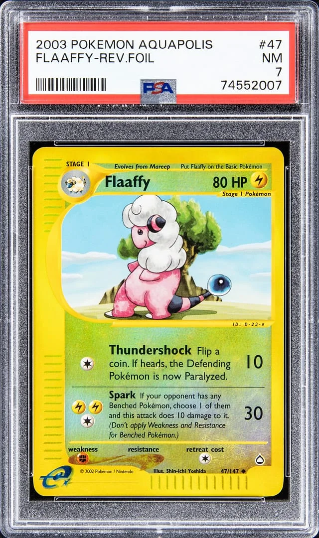 2003 Pokemon Aquapolis Reverse Foil Flaaffy #47 card image
