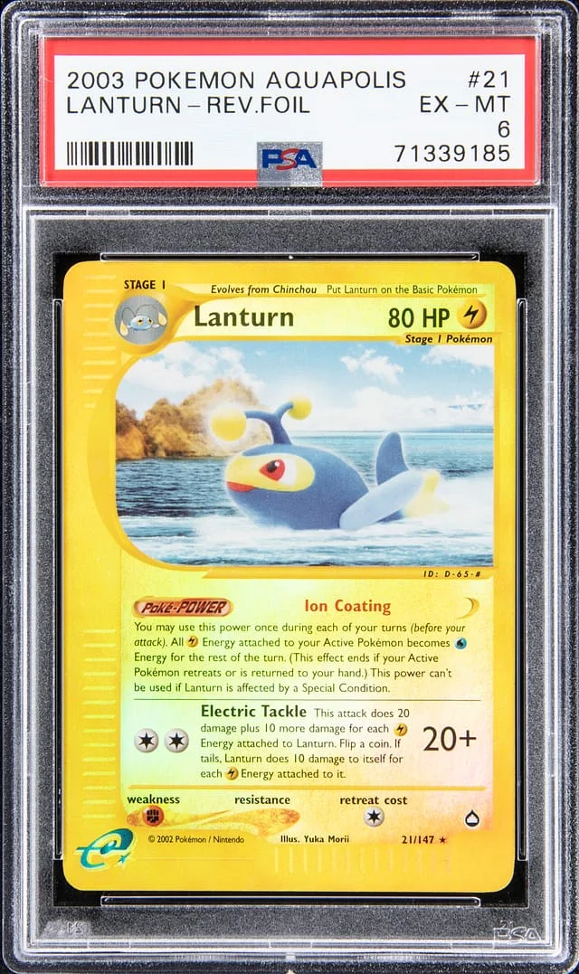 2003 Pokemon Aquapolis Reverse Foil Lanturn #21 card image