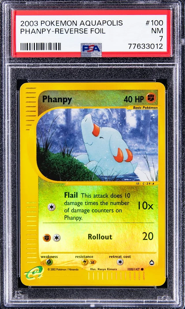 2003 Pokemon Aquapolis Reverse Foil Phanpy #100 card image