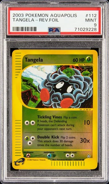 2003 Pokemon Aquapolis Reverse Foil Tangela #112 card image