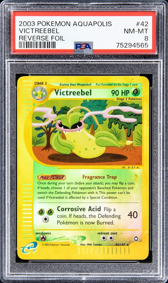 2003 Pokemon Aquapolis Reverse Holofoil Victreebel #42 card image