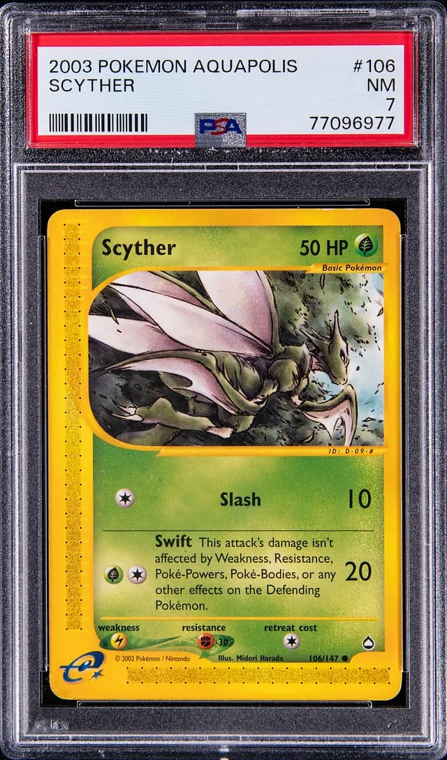 2003 Pokemon Aquapolis Scyther #106 card image