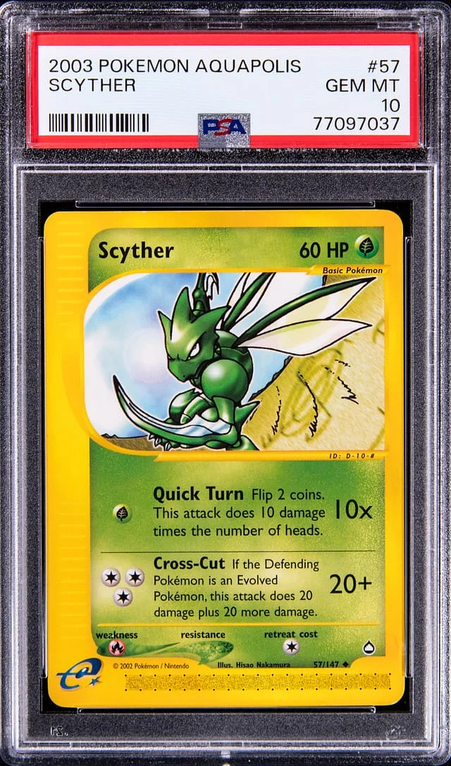 2003 Pokemon Aquapolis Scyther #57 card image