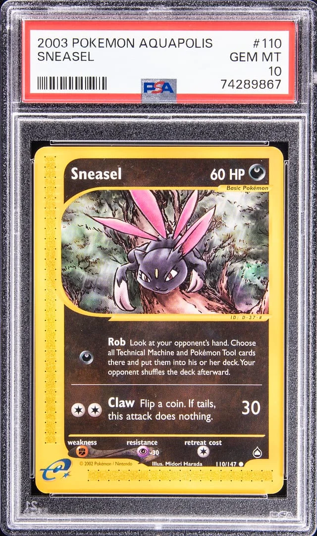 2003 Pokemon Aquapolis Sneasel #110 card image