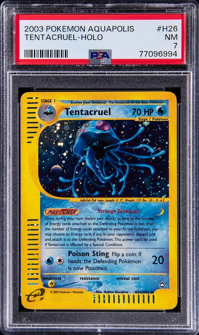 2003 Pokemon Aquapolis Tentacruel-Holo #H26 card image