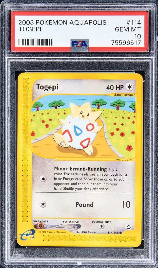2003 Pokemon Aquapolis Togepi #114 card image