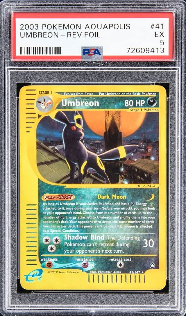 2003 Pokemon Aquapolis Umbreon Reverse #41 card image