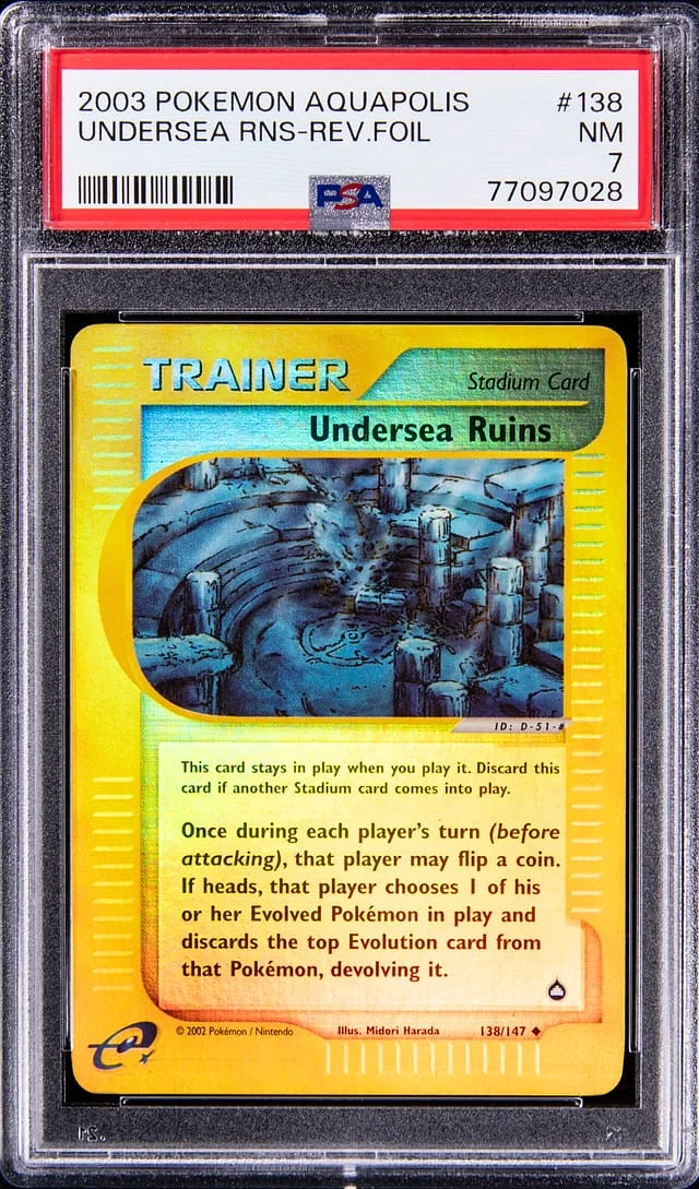 2003 Pokemon Aquapolis Undersea Ruins-Reverse #138 card image