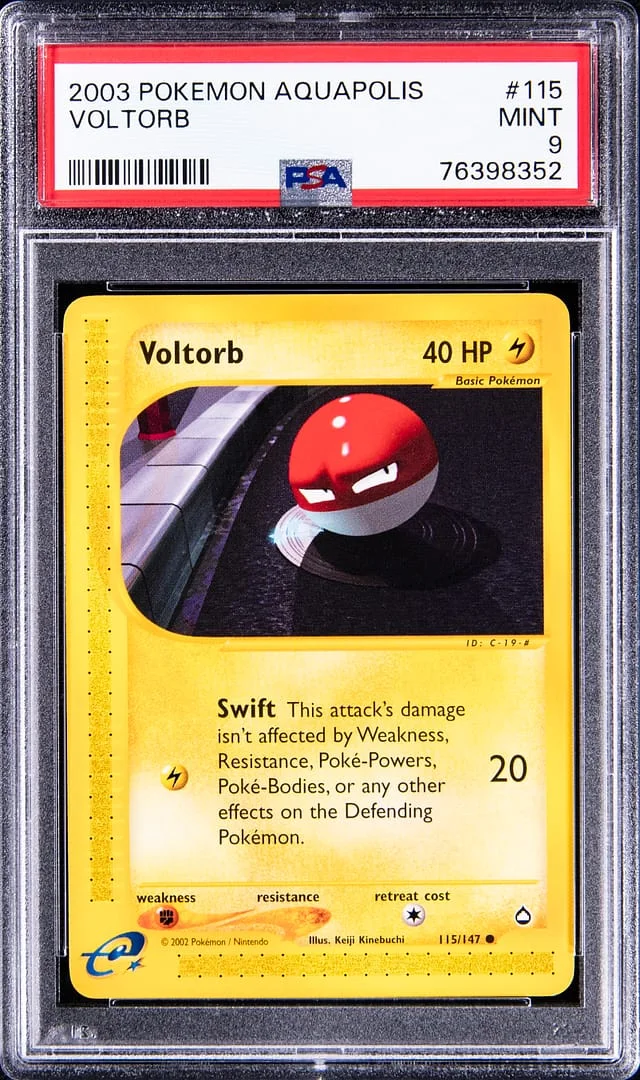 2003 Pokemon Aquapolis Voltorb #115 card image