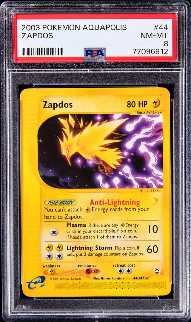 2003 Pokemon Aquapolis Zapdos #44 card image