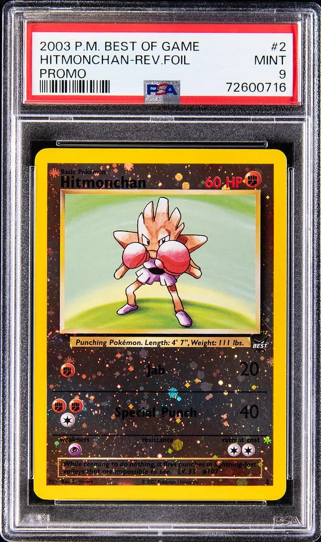 2003 Pokemon Best of Game Promo Reverse Holo Hitmonchan #2 card image