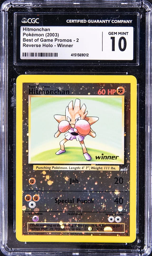2003 Pokemon Best of Game Promos Reverse Holofoil Winner Hitmonchan #2 card image
